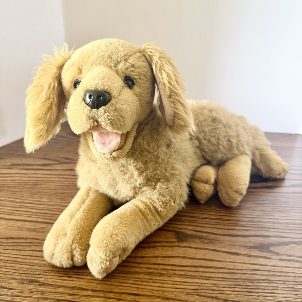 GANZ Heritage Collection Dog Golden Retriever Brown Cream Shaggy Plush